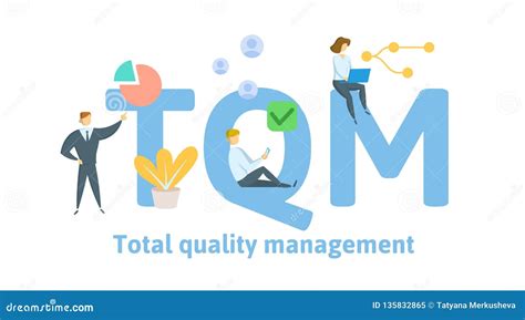 Tqm Total Quality Management Concept With Keywords Letters And Icons
