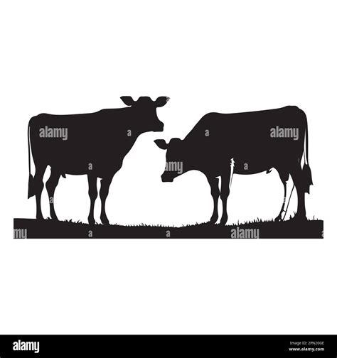Cow Animal Cows Silhouette Vector Stock Vector Image And Art Alamy