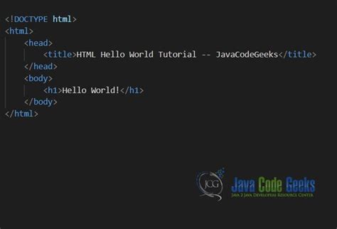 Html Hello World Tutorial Java Code Geeks