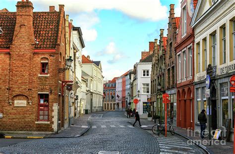 Bruges Street Scene In Belgium Photograph By John Rizzuto