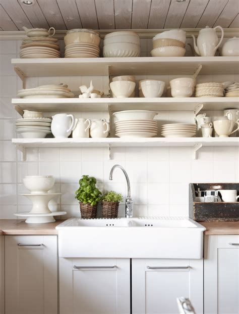 Tips For Stylishly Stocking That Open Kitchen Shelving