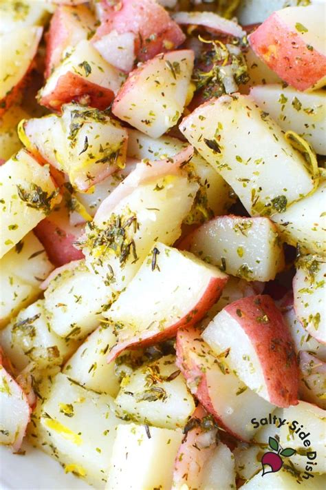 No Mayo Potato Salad With Red Potatoes And Herbs Easy Side Dishes