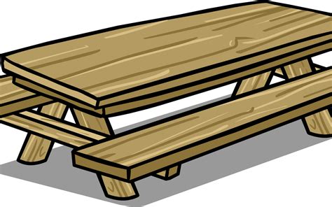 Image Picnic Table Sprite 007png Club Penguin Wiki Transparent