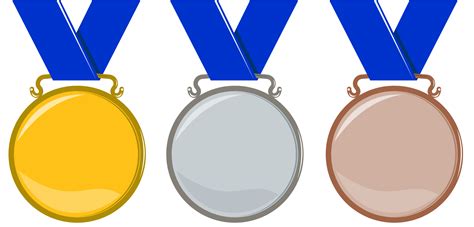 Free Gold Silver Bronze Medals With Ribbon 14179361 Png With