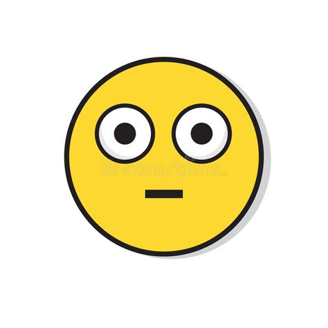 Yellow Sad Face Shocked Negative People Emotion Icon Stock Vector