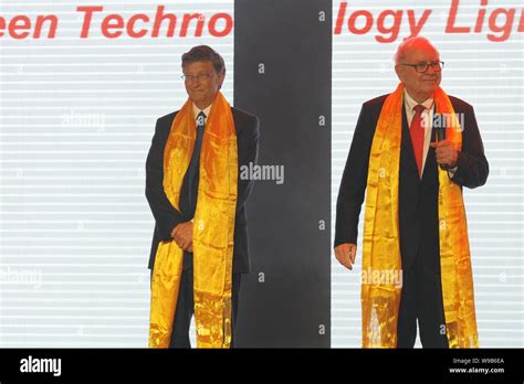 U.S. investor and philanthropist Warren Buffet (right) and Bill Gates