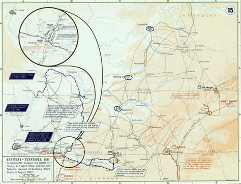 Western Theater Of Operations April To August 1862 Campaign Map