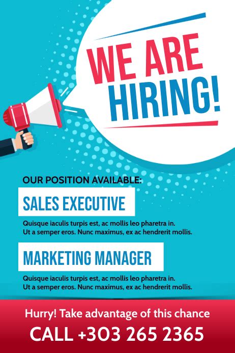 Hiring Poster Template Postermywall