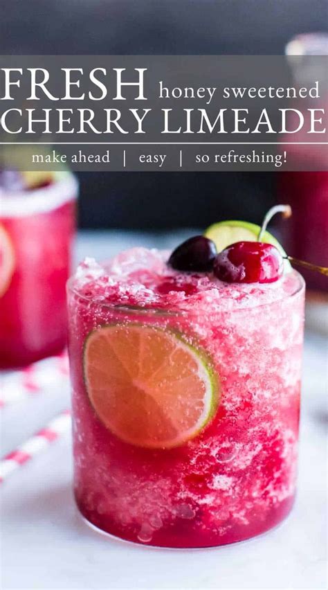 Make A Pitcher Or Single Serve This Honey Sweetened Fresh Cherry