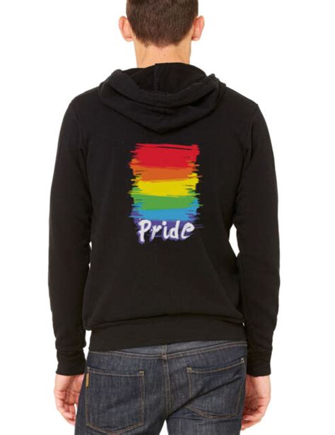 New Mens Rainbow Pride C9 Black Zipper Hoodie Support Gay Lesbian Lgbt Equality Ebay