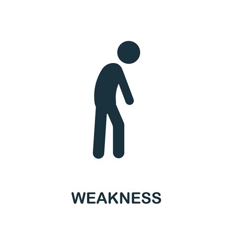 Weakness Icon Monochrome Simple Element From Coronavirus Symptoms