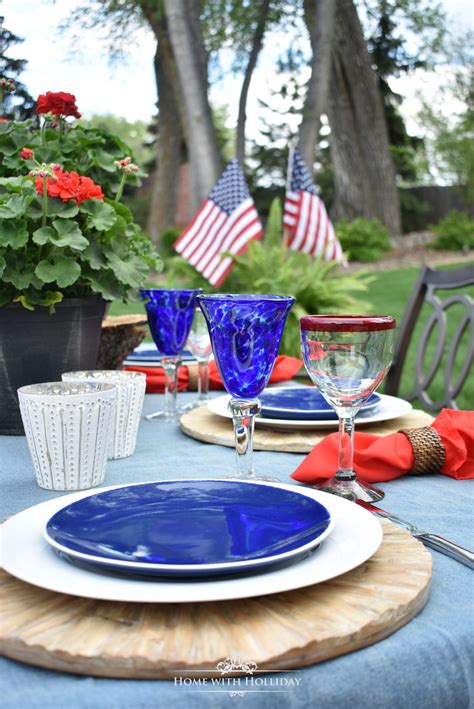 Simple Patriotic Table Decor Home With Holliday