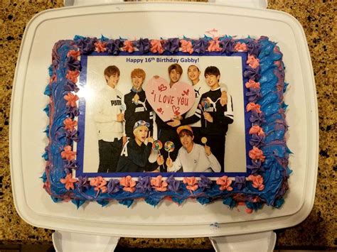 .bts cakes, bts cake design, bts cake ideas, bts cake recipe, bts cake topper printable, bts cake decorations, baskin robbins bts cake, bts cake jungkook blackpink birthday digital party printable in 2020 party via in.pinterest.com. BTS for my Birthday! | ARMY's Amino