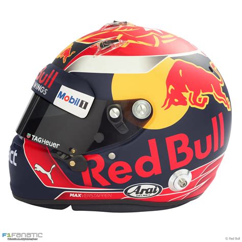 Onlangs is een helm van max verstappen op het online veilinghuis catawiki verschenen. Max Verstappen helmet, Red Bull, 2017 · RaceFans
