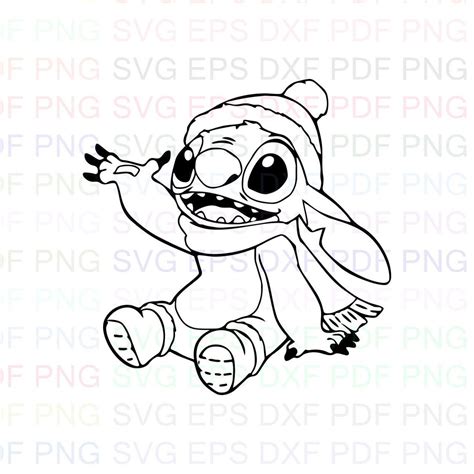 Stitch Christmas Coloring Pages Kinosvalka