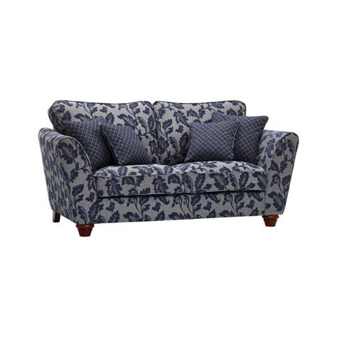 Ashdown 2 Seater Sofa In Hampton Navy Fabric Oak Furniture Land