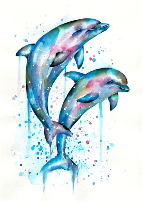 Dolphin Art Dolphin Painting Dolphin Drawing