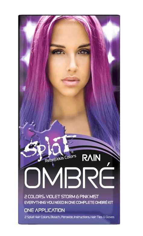 Splat Complete Kit Ombre Rain Semi Permanent Purple And Pink Hair Dye
