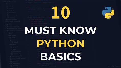 10 Python Basics You Should Know