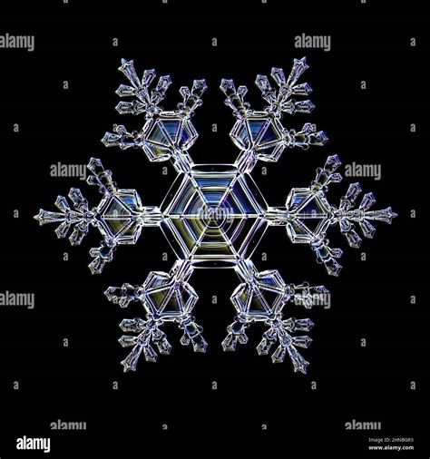 Snowflake Light Micrograph Stock Photo Alamy