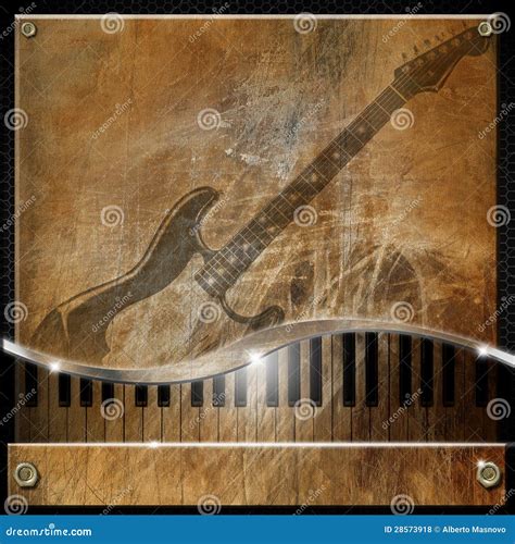 Brown Grunge Music Background Stock Illustration Illustration Of Aged