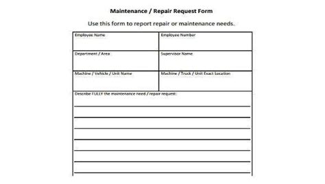 An important thing to hunt for is they what else could you anticipate paying for products and services? Maintenance Request Form Samples - 8+ Free Documents in ...