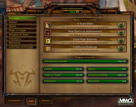 World First 2000 Guild Achievement Points Armory Companion And Mounts