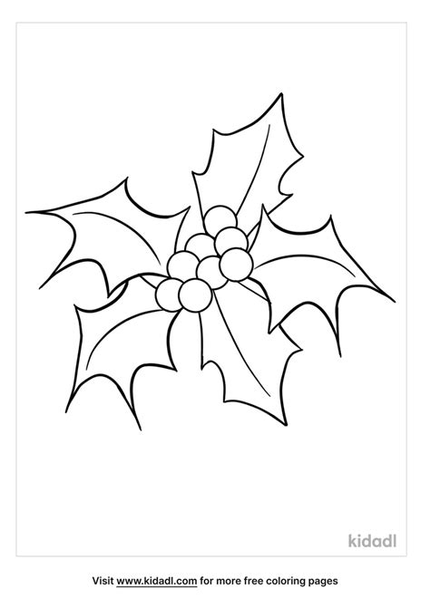 Christmas Holly Coloring Pages Free Christmas Coloring Pages Kidadl