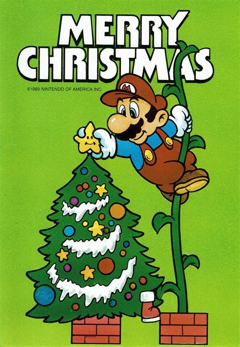 Super Mario Bros Christmas Cards 1989 Posted By Vgartandtidbits Super