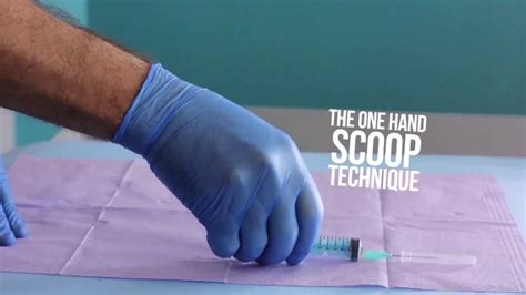 The One Hand Scoop Technique And Discard Used Needles Safely Youtube