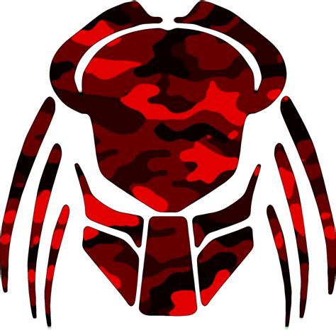 Cybergoth Cut Red Camo Image Predator Mask Predator Logo Clipart