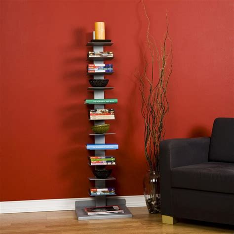 Sei Metal Spine Style Book Tower Bookcases