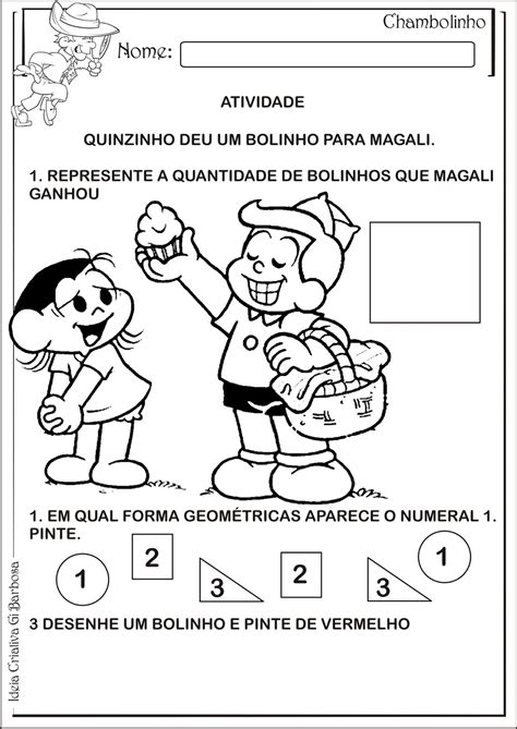 Atividade Numerais Turma Da M 244 Nica Gambaran