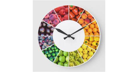 Fruit And Veggie Wall Clock Zazzle