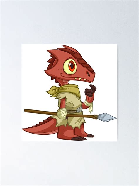 Tiny Kobold Cute Dandd Adventures Poster By Kickgirl Redbubble