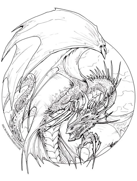 Detailed Dragon Coloring Pages Az Coloring Pages