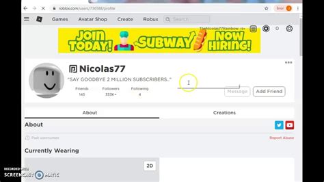 Saving Nicsterv With A Roblox Account Youtube