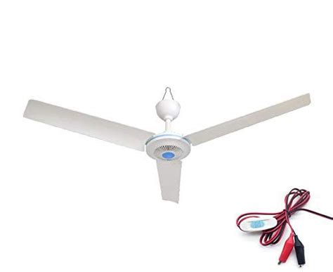 5a rated power 80w total storage capacity: DC 12V Gazebo ceiling fan with switch,Portable outdoor ...