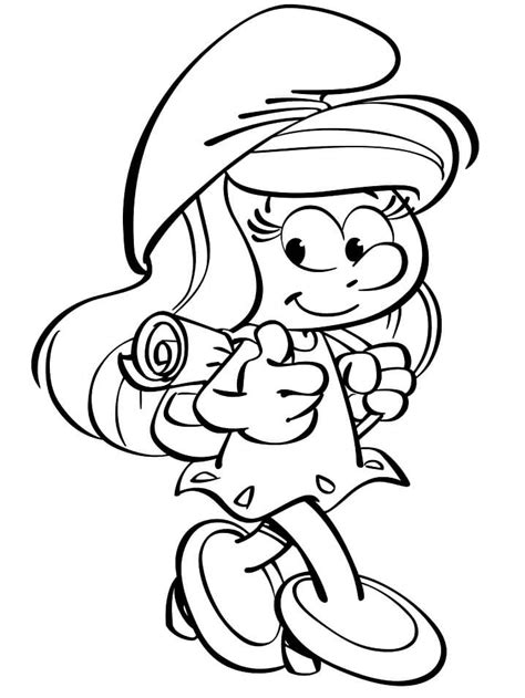 Desenhos De Smurfette Para Colorir E Imprimir Colorironline Com