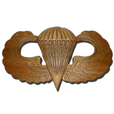 Army Senior Parachutist Badge Jump Wings Handcrafted Wood Art Military