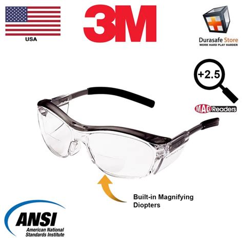 3m 114360000020 Nuvo Reader Safety Glasses 25 Diopter Clear Len Thailand Best Work Wear And