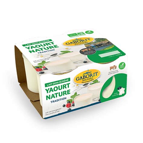 Yaourt nature BIO au lait demi - écrémé