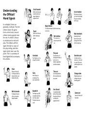 Volleyball Referee Hand Signals