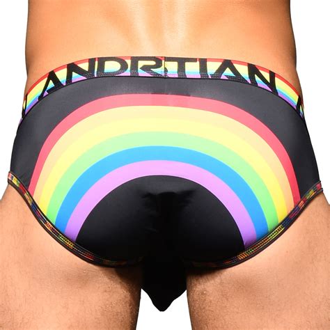 Andrew Christian Almost Naked Rainbow Pride Arch Briefs Black