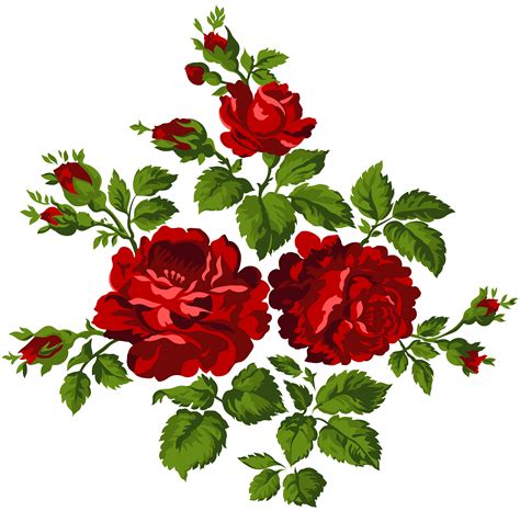 single vintage rose clip art