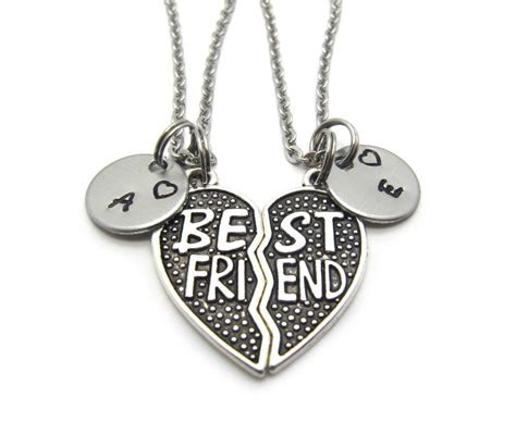 Best Friend Necklace Friendship Necklace For 2 Best Friends Etsy
