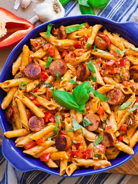 Smoky Pepper And Sausage Pasta Video Tatyanas Everyday Food