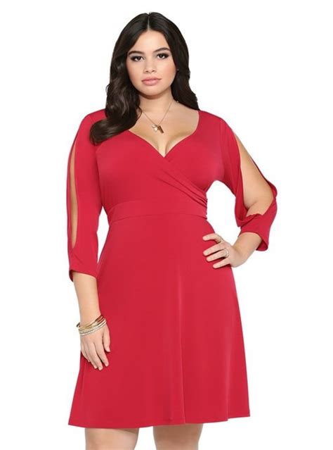 Joy My Fashions Beautiful Red Plus Size Dresses That Will Turn Slim