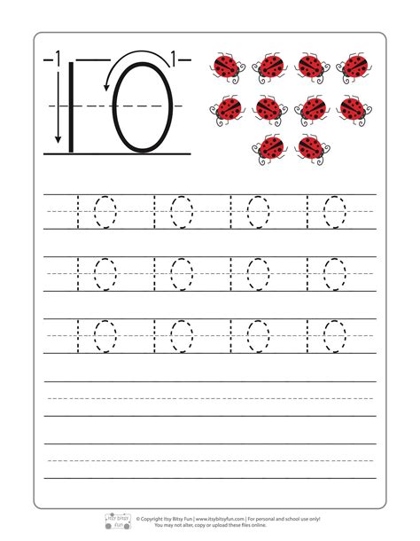 Number Tracing 1 10 Worksheet Free Preschool Worksheets Numbers Images