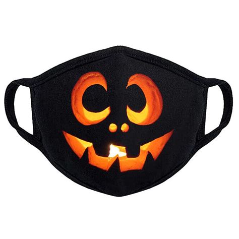 Cheap Halloween Masks 3d Design Mask Printing Pumpkin Pattern Over Ear